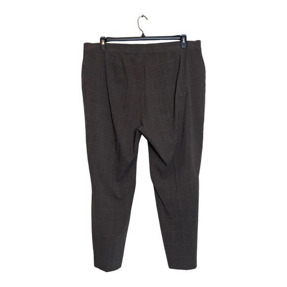 JM Collection brown plaid wide legs pants size 24W - Picture 7 of 7